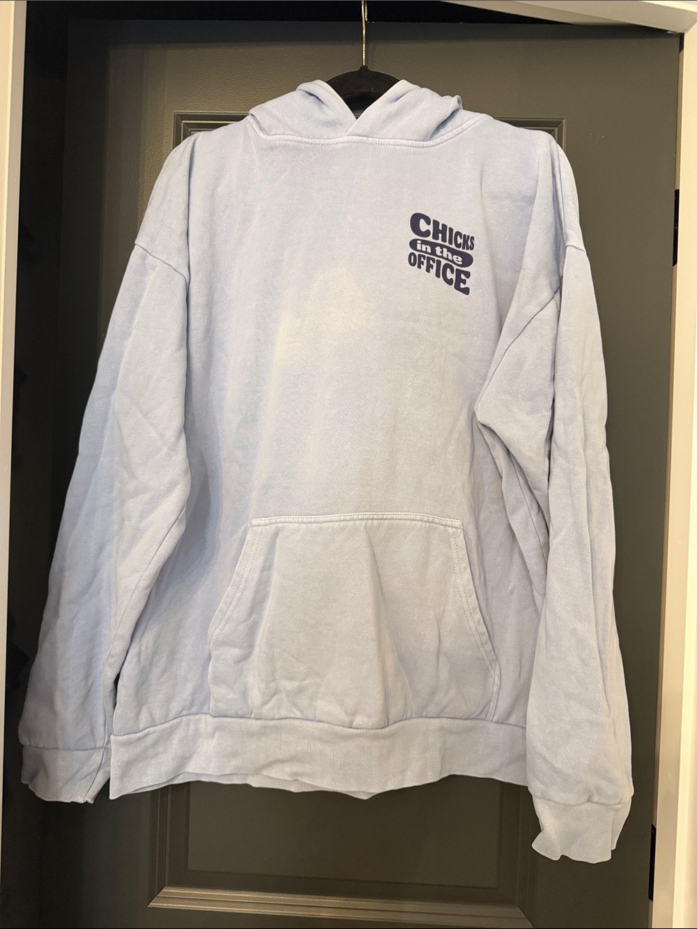 Chicks in the Office Light Blue Hoodie -